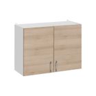 Meuble haut de cuisine Eco Chene Naturel 2 portes L 80 cm - Cuisineandcie