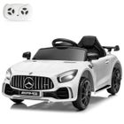 LALAHO Voiture Électrique Mercedes pour Enfants 3-5 Ans,99x 55.5x43cm,Télécommande 2.4G, 3-4.8km-h,USB,TF, blanc