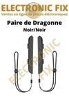 ELECTRONICFIX Dragonne de Poignet Noir Joy-Con pour Manette Nintendo Switch 1 Paire de dragonne