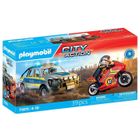 Playmobil 71875 Pick-up de police, moto & 2 personnages, Les policiers, City Action, 39 pièces, dès 4 ans