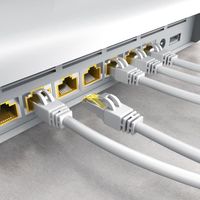 Lot de 10 Câbles Ethernet Primewire CAT.7 0,5m Blanc - 10Gbps Gigabit LAN