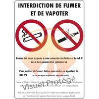 Sticker "interdiction de vapoter et de fumer" Format A5 - Signalisation de securite Ref: 005636