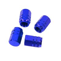 OCIODUAL 4 Bouchons Metalliques Aluminium Bleu pour Bouchon de Securite de Valve Schrader pour Pneus de Moto