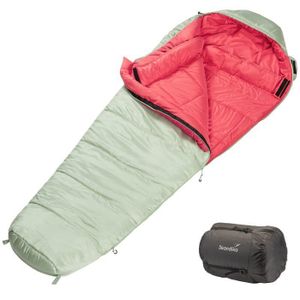 Sac De Couchage Bessport 3 Saisons – Imperméable, Léger 1,45 Kg, Enveloppe 220x80cm, Capuche, Poche, Pied Ventilé, Lavable