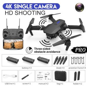 DRONE Pro 4K Noir 3B - Drone E88Pro RC 4K avec caméra HD