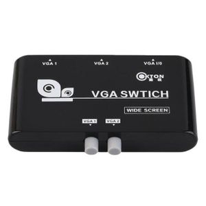 Rouku Contr/ôleur Automatique dorigine 2 Ports Hub USB 2.0 KVM SVGA VGA Switch Box Clavier Souris Moniteur imprimante Adaptateur Spliter