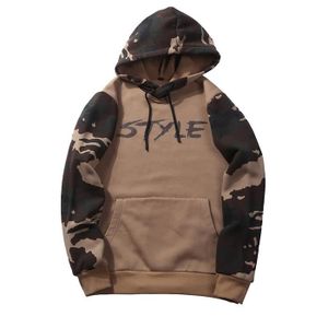 SWEATSHIRT FUNMOON Hommes Sweat Capuche Grande Taille Camouflage Sweat Hip Hop Coton Sur Sweat Capuche Mâle Camouflage Sweat Capuche Militaire