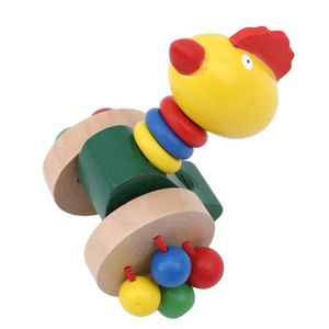 JOUET À TIRER SALUTUYA jouet de marche à pousser et à tirer en bois Trotteur en bois pour bébé, jouet de marche à pousser jeux mecanique Coloré2