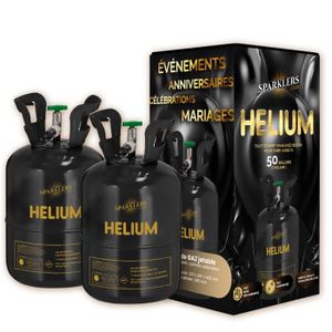 BALLON DÉCORATIF  Hélium 2 Grandes Bouteilles Gaz d'Hélium pour 100 