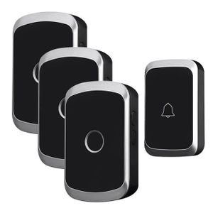 SONNETTE - CARILLON doorbell waterproof wireless,black 1x3-L'UA--Sonne