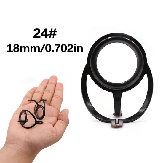 75pcs de kit de guide de canne à pêche en acier inoxydable à double
