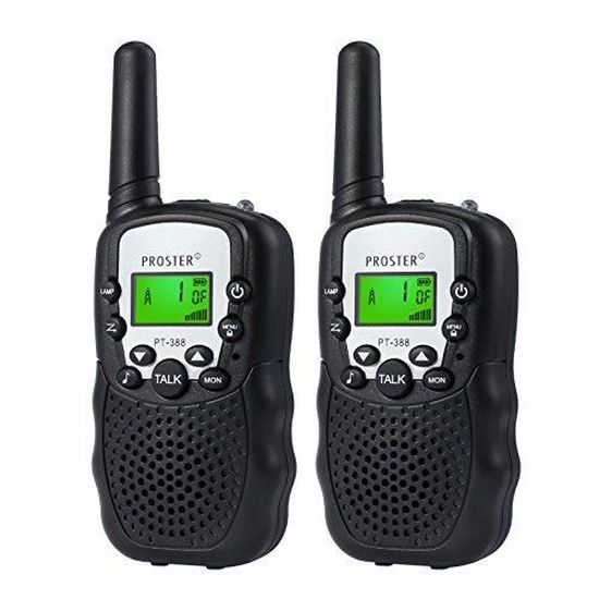 TalkieWalkie 2 PCS à Longue Portée VOX 8 Chaînes Radio Duplex UHF