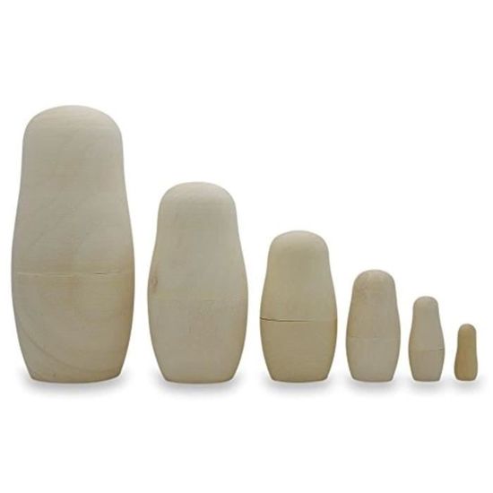 Poupées Gigognes En Bois En Forme De Panda - Lot De 6, Faites à La Main, De 2,2 Cm à 11 Cm