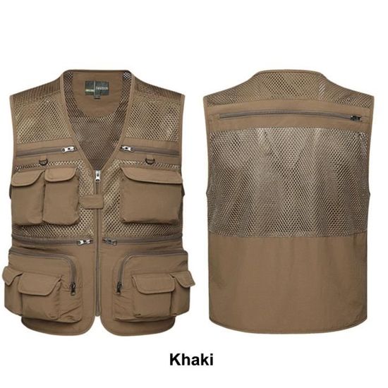Gilet De Pêche Orvis Beige Avec Multiples Poches - Taille M - Toile Coton