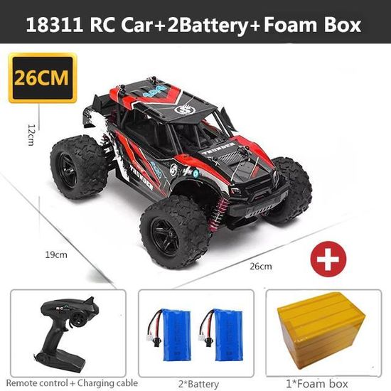 Voiture Télécommandée 4x4 Brushless JJRC C8811 - 1:20 - Vitesse 40 Km/h - Prête à Rouler - Camion Tout-terrain