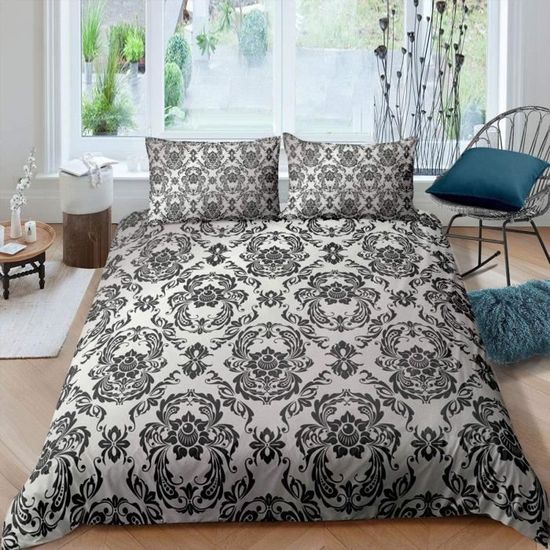 Sedefen Housse De Couette 220x240 Cm Beige Tuftée Bohème - Parure De Lit Shabby Chic Avec 2 Taies D'Oreiller