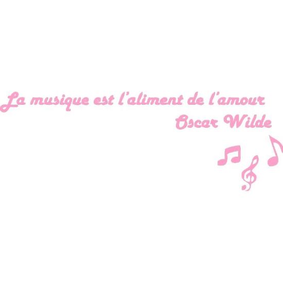 Stickers Citation Musiquerose Bonbon 60 X 21 Cm Achat Vente Stickers Cdiscount
