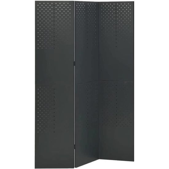Paravent Séparateur De Pièce Cloison 3 Panneaux 121 X 2 X 170 Cm Bois D Marron Dec030720 86400873