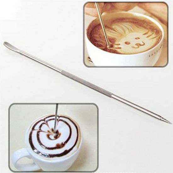 Lot 5 Pochoirs Café Acier Inoxydable – Templates Latte Art Cappuccino, Motifs Barista, Réutilisables, Décoration Boissons & Gâteaux