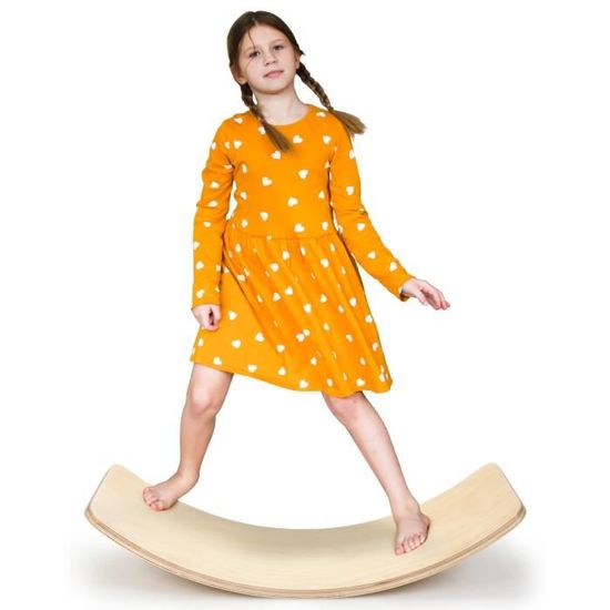 Planche D'Équilibre Enfant En Bois - Balance Board - Jeu Motricité Dès 6 Mois - 100kg Capacity