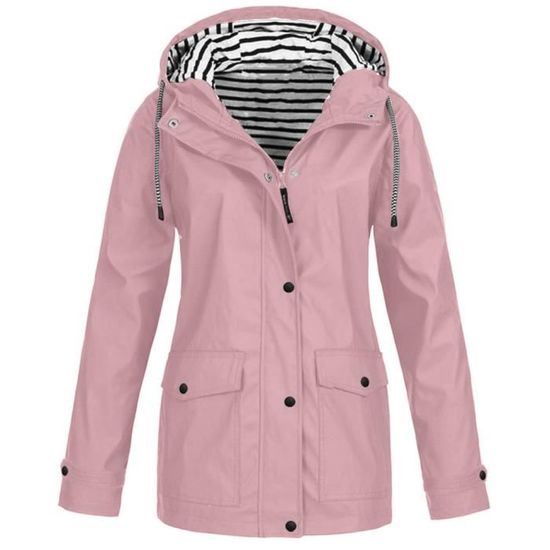 Veste Femme Réversible - Marque - Modèle - Coupe Vent - Veste De Pluie