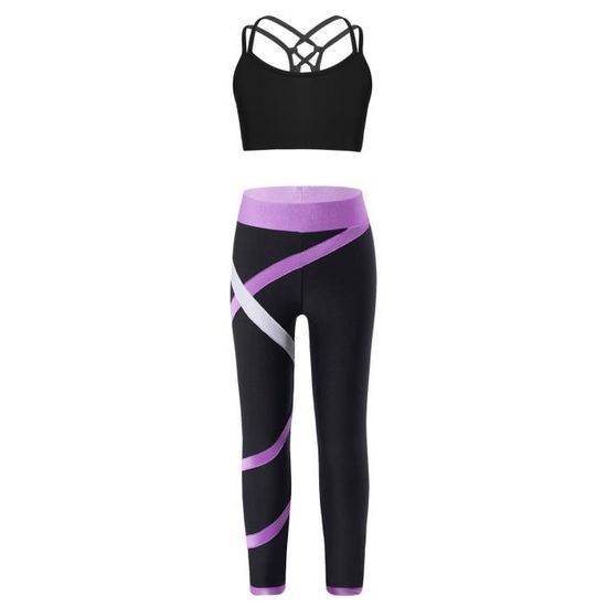 Freebily - Leggings Denim Enfants Filles - Pantalon Stretch Confortable Pour Danse, Sport, Quotidien 3-14 Ans