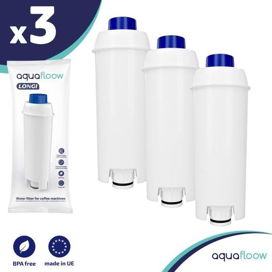 Lot de 3 filtres à eau AquaFloow Longi SER3017/DLSC002 pour