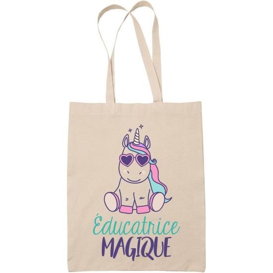 Trousse 'Je Suis Une éducatrice Canine Trop Géniale' - Beige Polyester - 21x14cm - Idée Cadeau Originale
