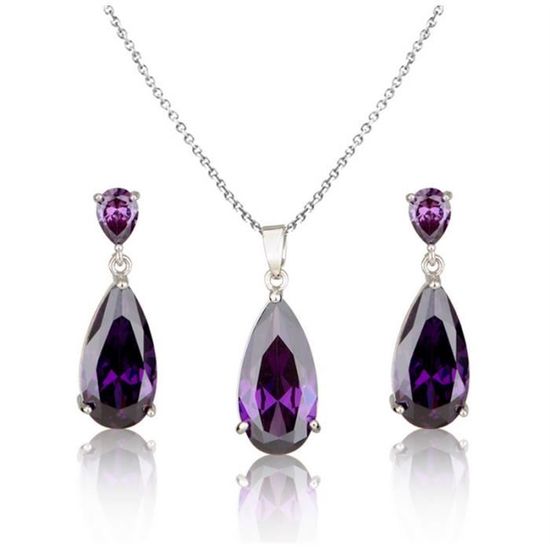 Parure De Bijoux Larmes De Mariage Crystalline Azuria - Collier & Boucles D'Oreilles Élégantes