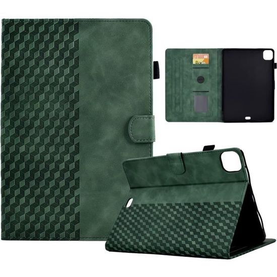 Coque IPad Air 5e/4e Génération 10,9" - TPU Mat Fin Et Léger, Protection Bords Surélevés, Accès Complet Ports, Couleur Vert Foncé