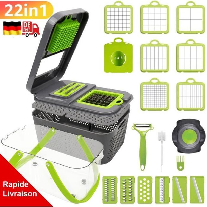 Coupe Legumes Multifonctions, Mandoline De Cuisine Professionnelle 17