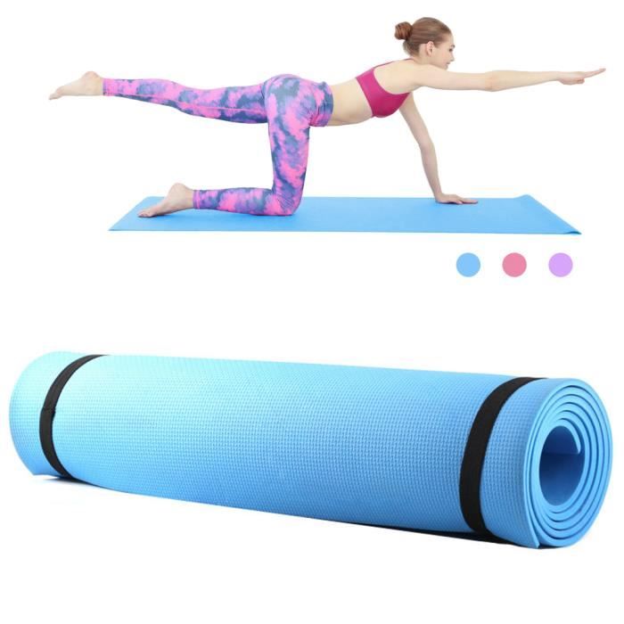 6mm d'épaisseur EVA mousse Yoga tapis antidérapant Yoga Pilates exercice Fitness tapis 68X24 pouces-89