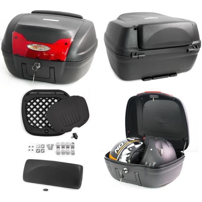 Top Case Moto Bagage Coffer Valise Fermeture 40 lt Quad Touring Scooter