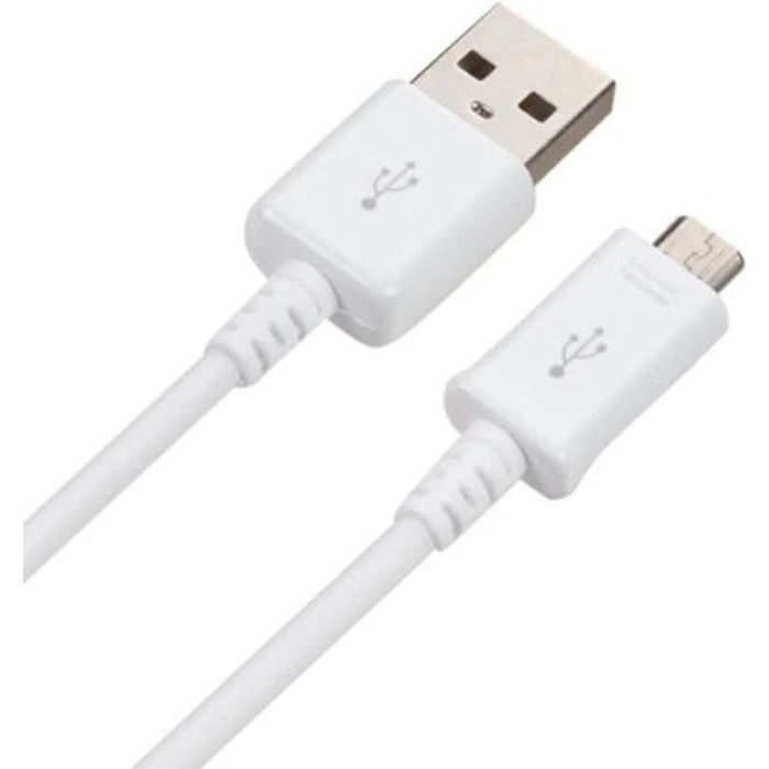 Câble Data Micro USB 2.0 blanc 1,5m Transfert de Données Chargement Recharge Pour Smartphone Téléphone mobile portable Samsung Ga...