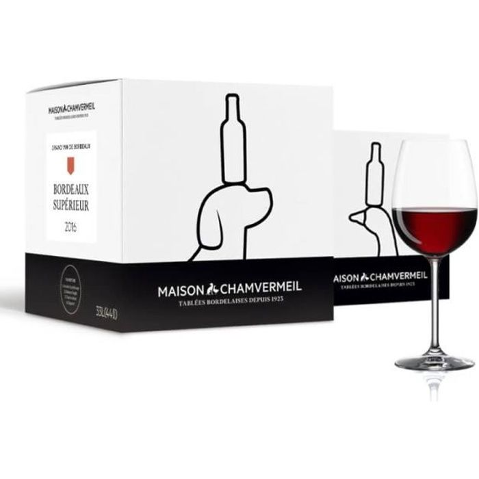 Maison Chamvermeil - Vin AOC Bordeaux Superieur - 2018 - 2xbag in box