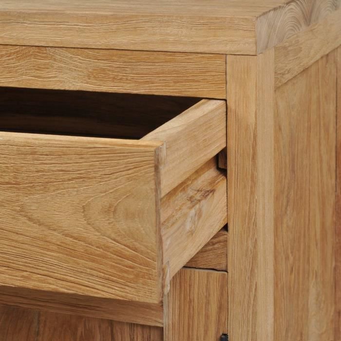 Table de chevet Teck massif 40 x 30 x 50 cm-QIM
