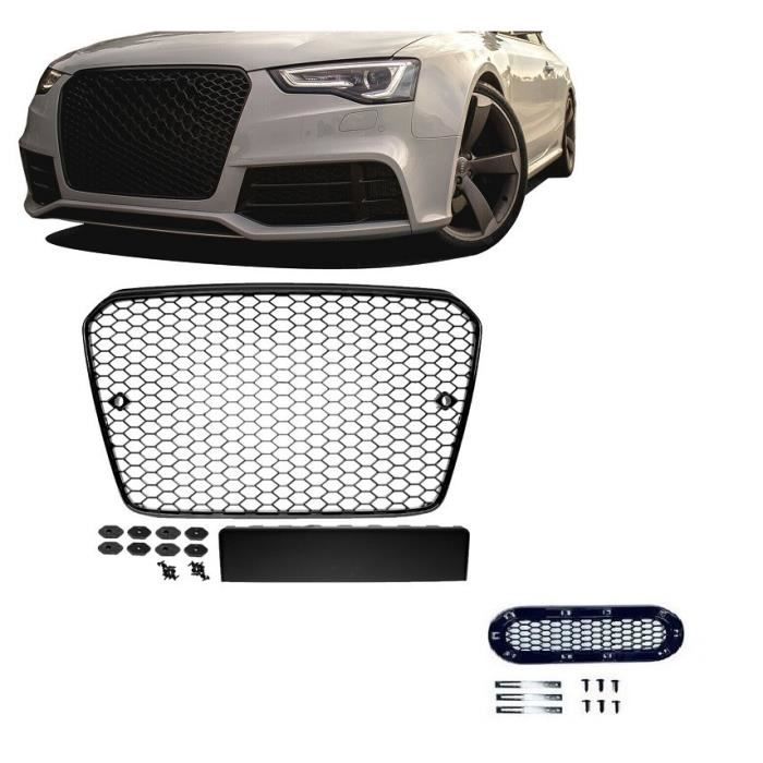 CALANDRE NOIR BRILLANT LOOK RS5 POUR AUDI A5 PHASE 2 DE 11/2011 A 2016