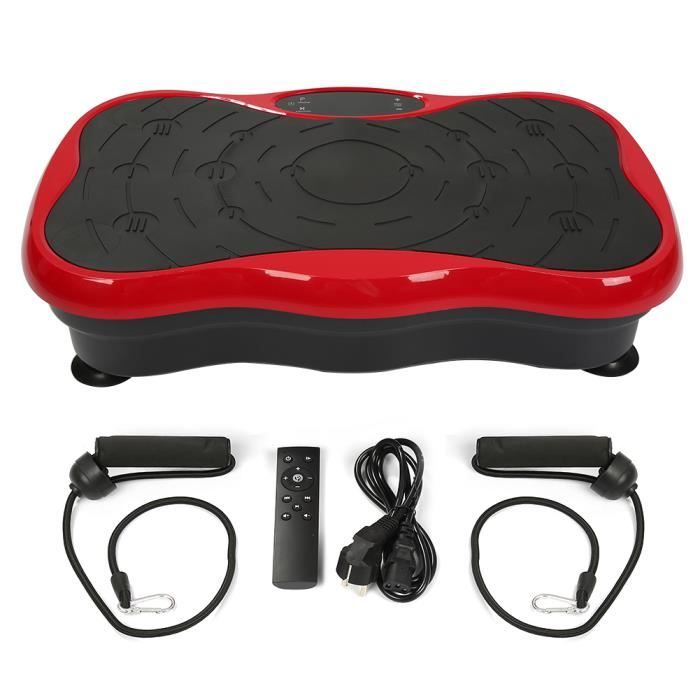 MISS Fitness Plateforme Vibrante Papillon 10 Programme Pro Plateforme Oscillante Avec haut-parleur USB Rouge/Noir