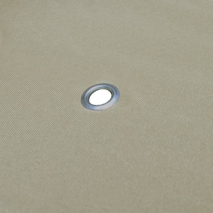 Baches de auvents et abris Toile de Rechange pour Gazebo Tonelle Beige 270 g/m²