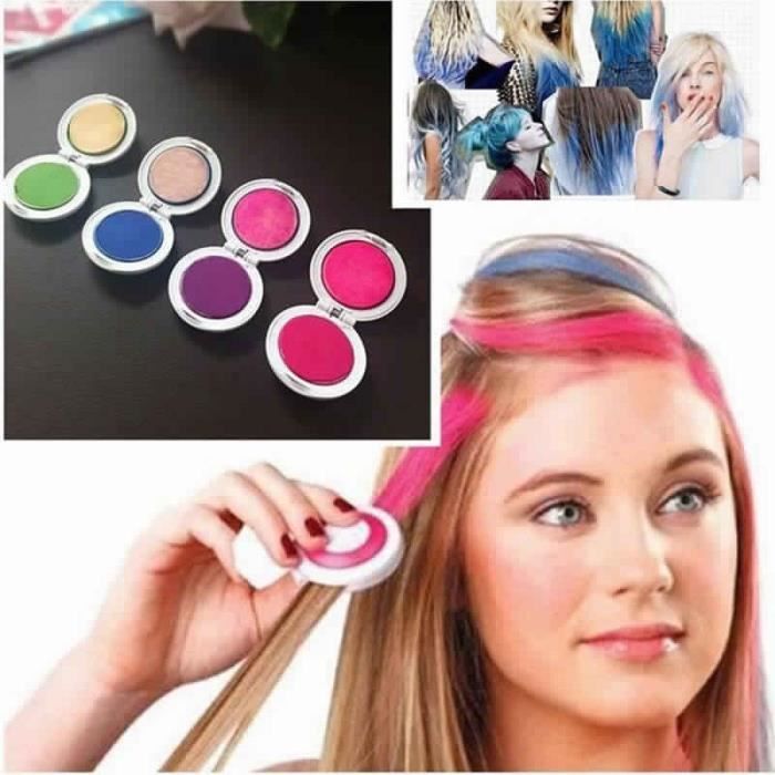 craies pour cheveux 4 couleurs a la mode