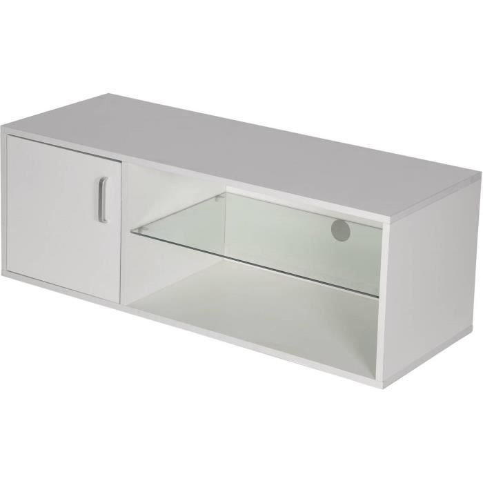 Meuble TV LED -Oswin- - Blanc