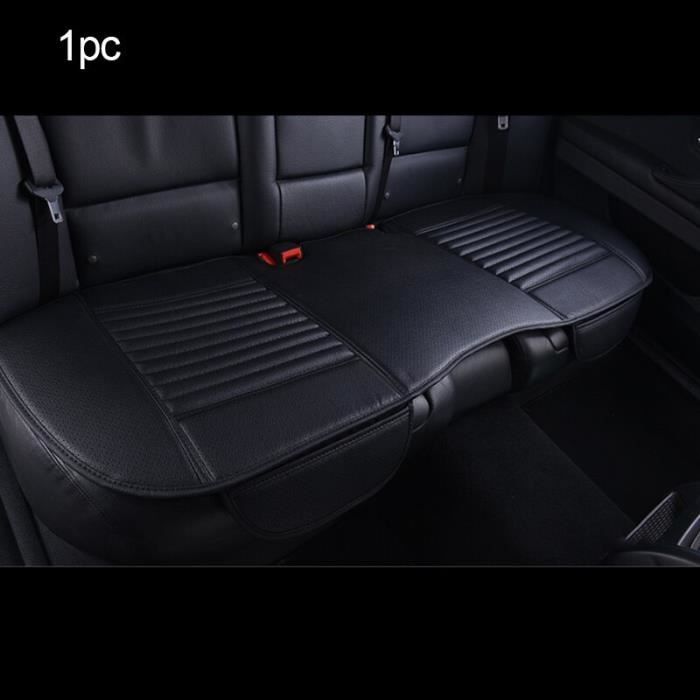 Housses de siège de voiture universelles en cuir, couvre siège avant et arrière, couvre siège pour véh Rear Black line 1pc