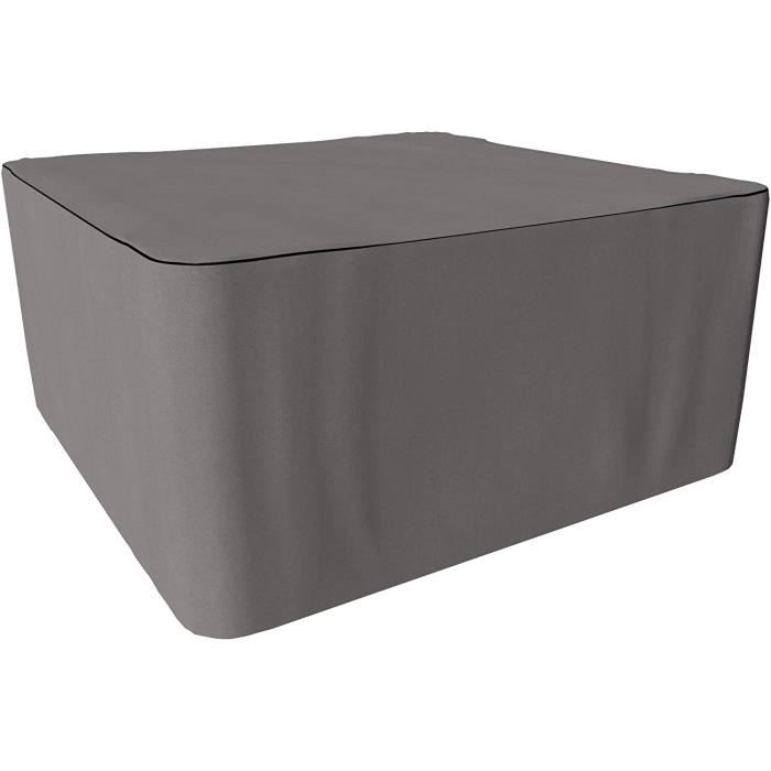 Mobilier de jardin SORARA Housse de Protection Hydrofuge pour Table Carreacute Gris 200 x 200 x 90 cm70