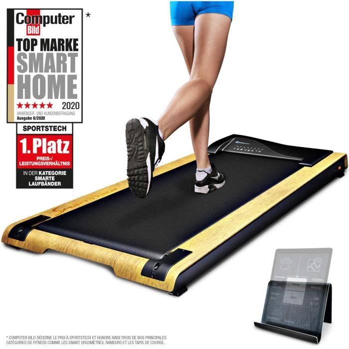 DFT200 - DESKFIT Tapis roulant pour bureau - en bonne santé au bureau et à la maison - exercice et travail ergonomique - silencieux