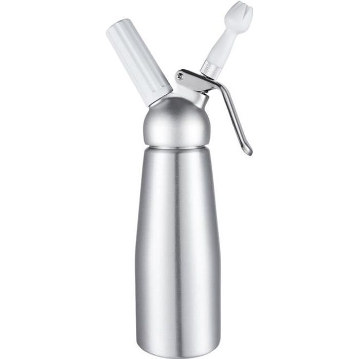 Siphon à Chantilly Professionnel en Aluminium, Siphon à Crème Fouettée, pour Mousses et Crèmes