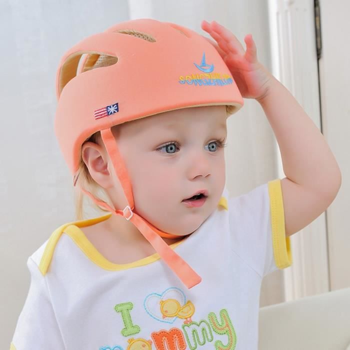Bébé Sécurité Casque De Protection Anti-choc pour Bébés Enfants Garçons Filles Coton Infantile Protection Chapeaux Enfants -orange
