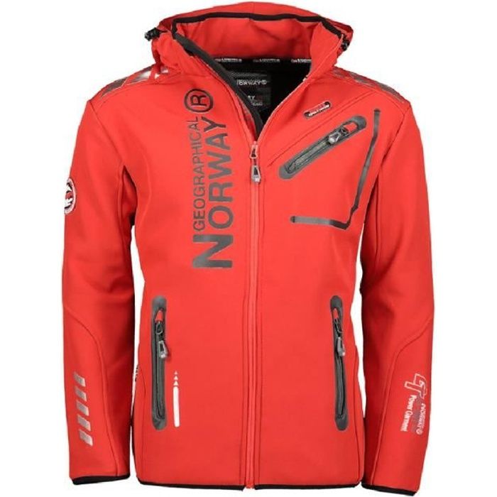 Veste Softshell Rouge Homme Geographical Norway Royaute