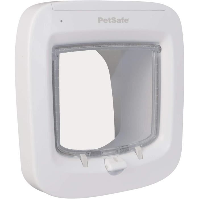 PetSafe® - Chatière à Puce Électronique pour Chat Micropucé, Blanche