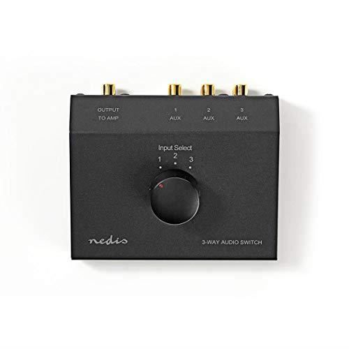Nedis ASWI2403BK Commutateur Audio Analogique - 3X (2X RCA Femelle) - 2X RCA Femelle - Noir