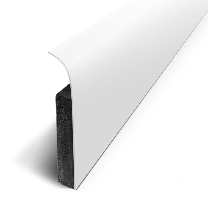Plinthe pvc 3m - D180532D - Plinthes Adhesives (lot de 5) - Blanc Mat - Long.120 cm x Haut.7 cm x Ep. 1.1cm (Ref: )